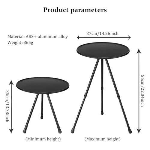 Table Basse de Patio Réglable pour Éviter les Chutes Tableau de Jardin Pliant Rond - 3