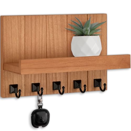 Lucundm Key Holder for Wall, Decorative Key Holder with Shelf
