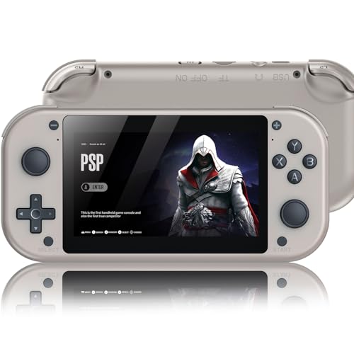 Image of M17 Retro Handheld Game Console 4.3 Inch LCD Screen Built-in 64GB Card 20000+ Classic games Video Game Console Emuelec System Retro Video Gaming Console 20+ Classic Simulators-Silver