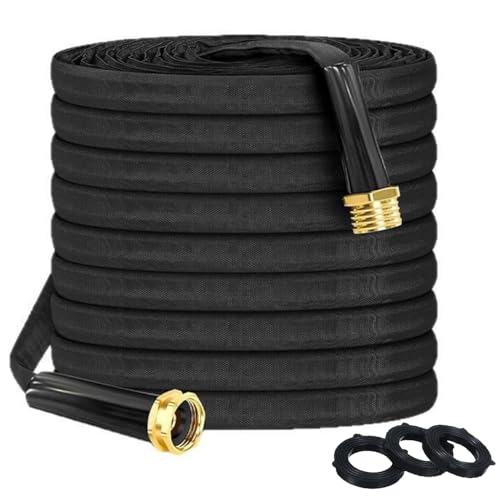 25ft Non-Expanding Garden Hose, Hose Pipe, Ultra-Light & Flexible Water Hose - Burst-Resistant, Kink-Free, High-Pressure, All-Weather Use for Lawns, Gardens, and Outdoor Cleanining (25ft) by VENQI - Used condition - CA$23.27