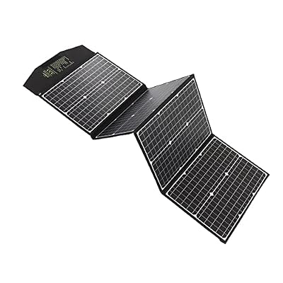 Jenivaint 100W Monocrystalline Solar Panel Portable Foldable Outdoor Solar Charger, with Intelligent Charging Technology for Cell Phone and Small Electronic Devices
