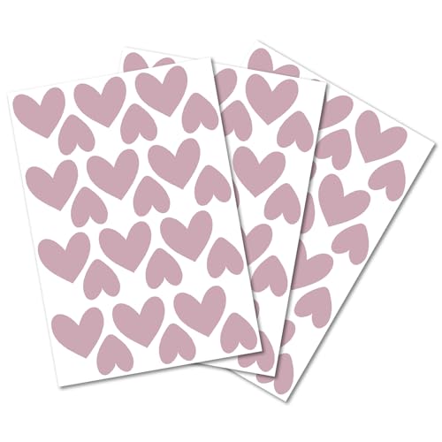 Y014 Herzen Set Wandtattoo Aufkleber Herz Dekor Sticker für Kinderzimmer Babyzimmer (Rosa)