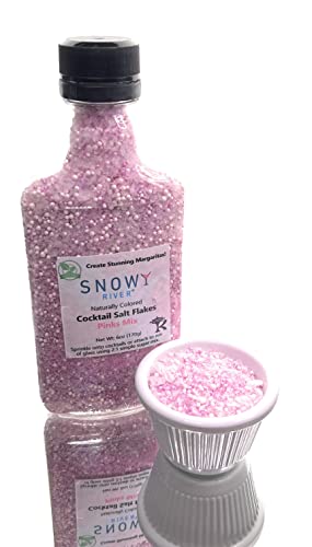 Snowy River Cocktail Salt Flakes - Natural Kosher Pinks Mix Salt For Cocktail Rimming, Margarita Salt Flakes (6Oz Bottle) #TOP11