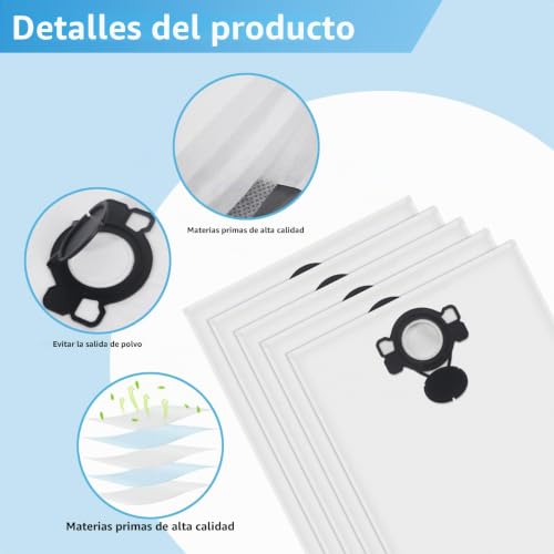 Miniatura 4 de 15 Bolsas Para Aspiradora Makita Vc2512l Vc3012l Vc2010l Vc2012l Vc2000l Vc3011l Vc3511l Makita P-72899 Tipo Dsm 42