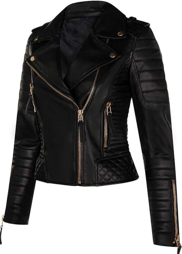 De Cuero Chaquetas Negras Mujer Amazon Piel Negra Comprar Chaqueta