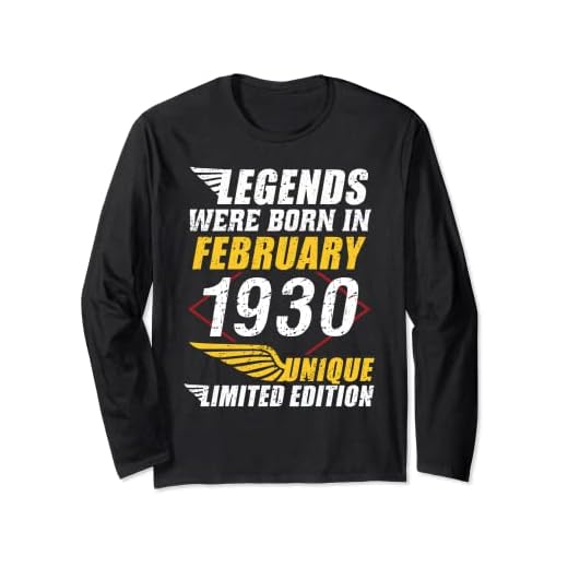 Cumpleaños Febrero 1930 Edición Limitada Regalo February Manga Larga