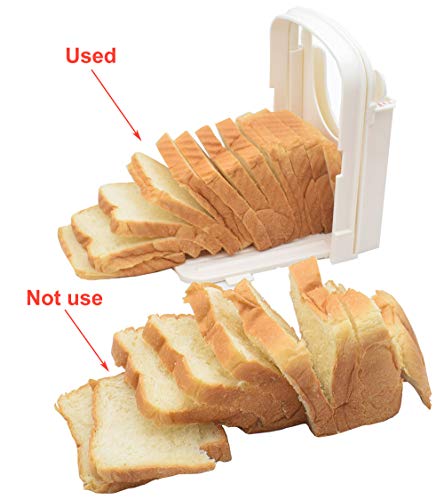 Aobrill Bread Slicer For Homemade Bread Foldable Toast Slicer With Non-Slip Mat (White) #TOP4