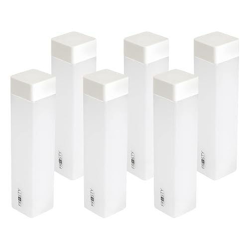 AQUAWARE Frosty Plastic Food Grade Fridge Square Water Bottle Gift Set(6 pieces, 1L,White) | 950 milliliter