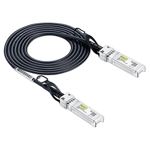 10Gtek SFP+ DAC Twinax Cable - 10GBASE-CU Passive Direct Attach Copper SFP Cable for Cisco SFP-H10GB-CU2M, Ubiquiti UniFi UC-DAC-SFP+, Meraki, Fortinet, D-Link, 2-Meter(6.6ft) | 0.25-12m Optional Cover