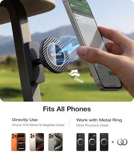 MeBetter Magnetic Golf Cart Phone Holder [Military-Grade &28 Strong Magnet] - image 6