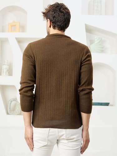 Image of Kvetoo Full Sleeve Winter Wear Woolen Collar Polo Sweater for Men