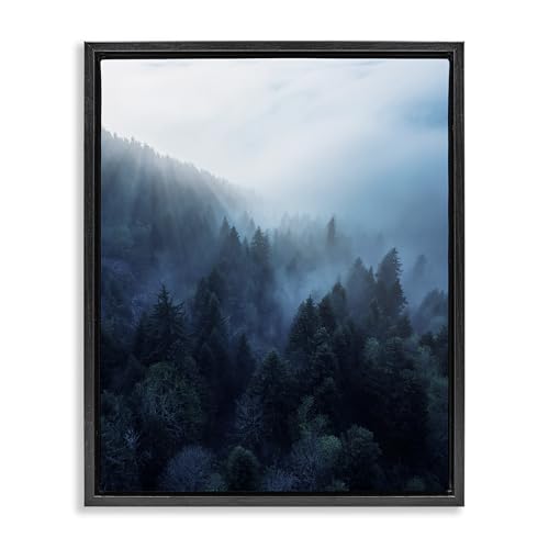 Daylight Pine Forest Landscape, 24 x 30 Inch Canvas in Floater Frame