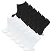 TeeHee Women's Fashion No Show/Low Cut Fun Socks 12 Pairs Packs (White & Black)