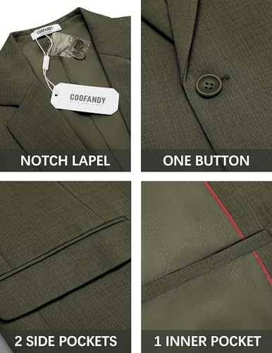 Image of COOFANDY Mens Casual Blazer Suit Jackets One Button Sport Coats Lightweight Business Sports Jackets