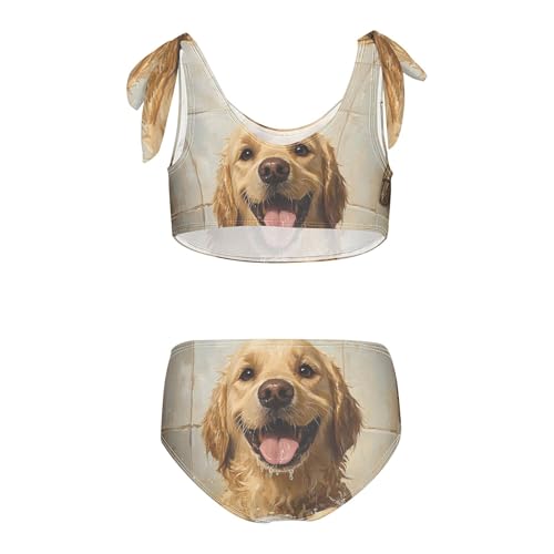 Cute Golden Retriever Dog in Tub Girls Bikini Sets 2 Piece Swimsuits Bathing Suit Swimwear2