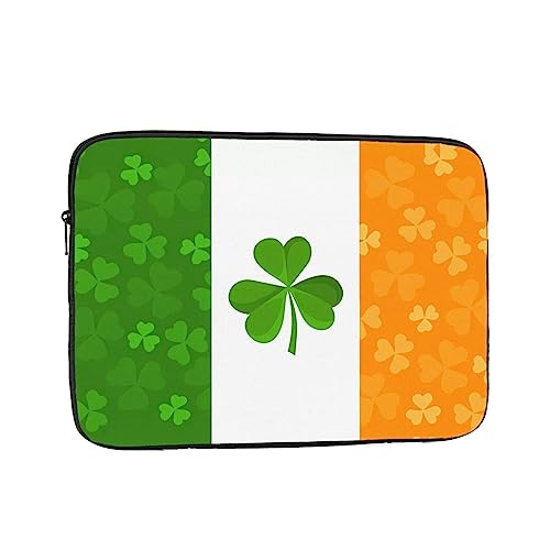 Irish Flag Laptop Sleeve Case 17 Inch Suitable For Notebook Computer Tablet Traveling Carrying Simple Case