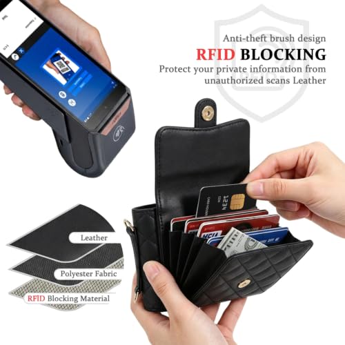 XIMAND for Samsung Galaxy Z Flip 8 Wallet Case Card Slots Crossbody Strap by XIMAND - Used condition - Image 4