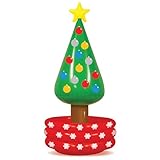 Beistle Inflatable Novelty Christmas Tree Drink Beverage Cooler for Office Holiday Winter Party Decorations, 26" x 56", Multicolored