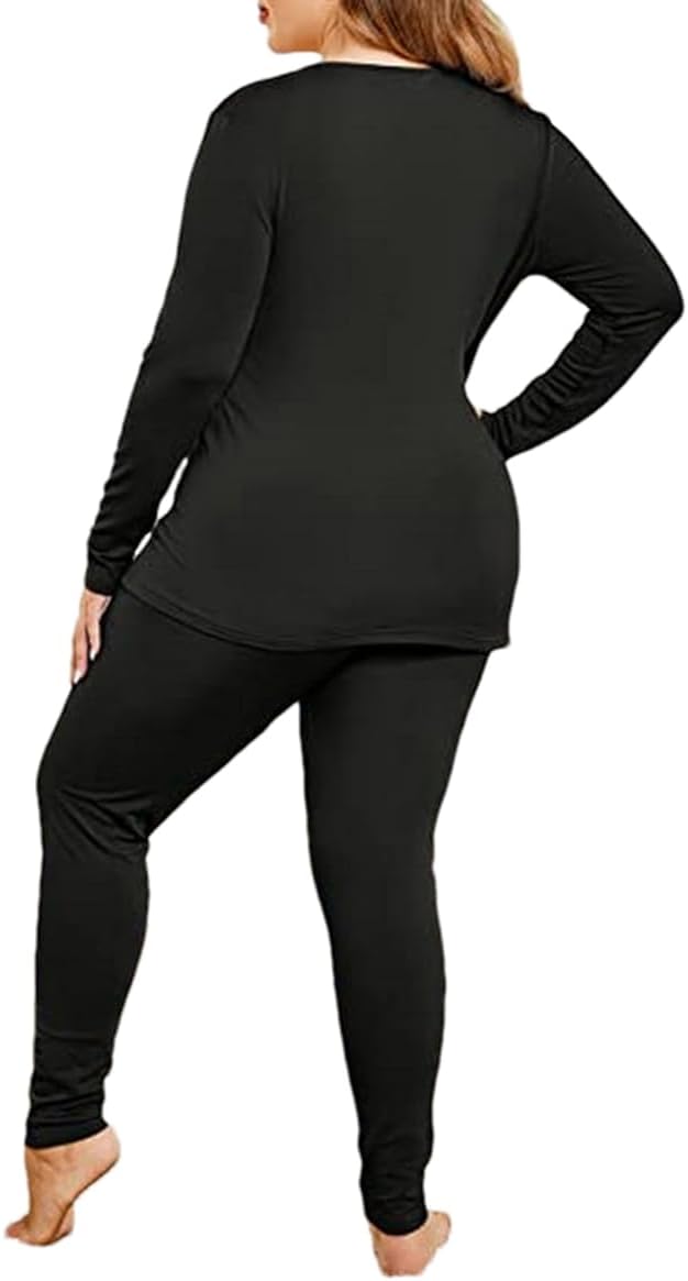 DBFBDTU Women’S Thermal Long Johns Sets Underwear Top & Bottom Pajama Set Warm Winter Clothes Suits