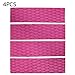 Mednkoku Surfboard Traction Pads Anti-Slip Surfing Skimboard Sticker Front Tail Deck Mat Rose 4PCS PAD