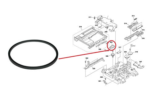 Drawer Retract Draw Loading Open Close Thin Rubber Belt for Sony Mini Disc MDS-JE440 MDS-JE470 MDS-JE480 MDS-JE6 MDS-JE640 MDS-JE640C MDS-JE770 MDS-JE780 MDS-LSA1 MDS-NT1 4-227-025-01 422702501