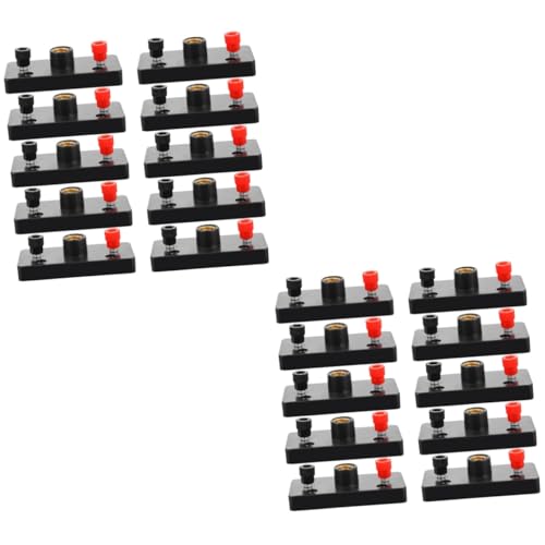 SUNCN 20個 小ネジランプホルダー e10電球 e10 ソケット 物理ランプ ベース ライト wire 研究所用スクリューバル 直列接続実験器具 銅 Black