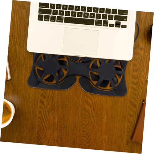 Base enfriadora portátil plegable para laptop USB negra miniatura 5