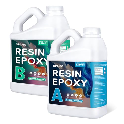 1 Gallon Epoxy Resin Kit – Self-Leveling, Bubble-Free, Non-Yellowing, High Gloss Finish–1:1 Mix Ratio for DIY Crafts, Table Tops, Coasters, Jewelry, Wood Furniture – Fast Curing & Beginner Friendly