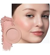 HHLTOH Single Nude Beige Matte Powder Blush Palette Face Makeup, Blush for Looks Younger Cheeks, ...