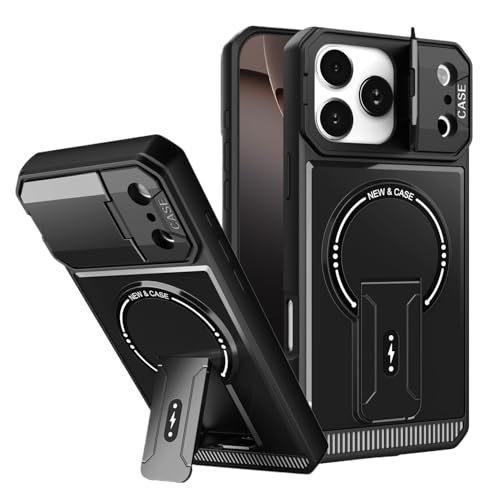 iPhone 15 Plus �p�P�[�X �X�^���h�t�� MagSafe�Ή� �t���b�v�����Y�ی� ���J�X�^�C�� ���� ���^ �}�b�g ������� �ϏՌ� ���I �ǂ����G �y�� PC+TPU�f�� ���I�l�C �����h�~ �A�C�z��15 Plus �J�o�[(�u���b�N)