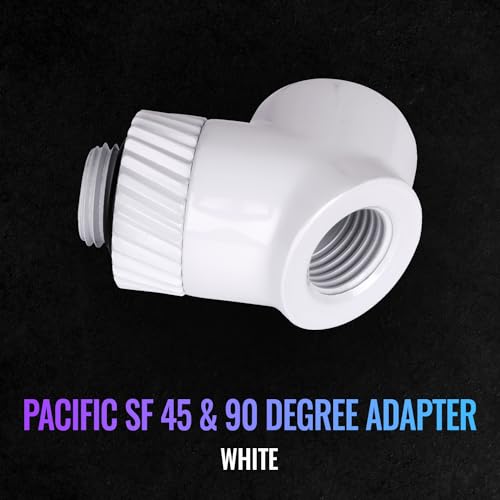 Image of Thermaltake Pacific SF 45 & 90 Degree Adapter White /DIY LCS /Fittings CL-W398-CU00WT-A