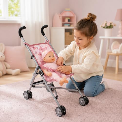 Bayer Chic 2000 - Puppenbuggy Roma, Puppenwagen, Mini-Buggy, Flowers – Ansicht 3
