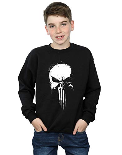 Preisvergleich Produktbild Marvel Jungen Punisher Spray Skull Sweatshirt Schwarz 9-11 Years