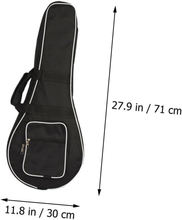 Oxford Mandolin Bag with Multi-pockets Lightweight Instrument Carry Case with Side Handle for Acoustic Mandolin Protective Gig Bag Compact and Easy to Clean