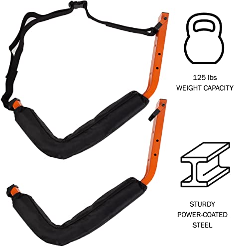 Rad Sportz Kayak Hoist 2-Pack Quality Garage Storage Canoe Lift & Wall Hanger Pro Kayak And Stand Up Paddle Board Foam Padded Sup Rack #TOP6