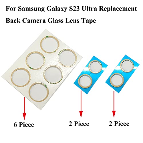2 Pack Galaxy S23 Ultra Back Camera Glass Lens Replacement For Samsung Galaxy S23 Ultra 2023 Sm-S918U Rear Camera Glass With Back Camera Frame S23Ultra 5G S918U S918V S918W Repair Part Tools #TOP22