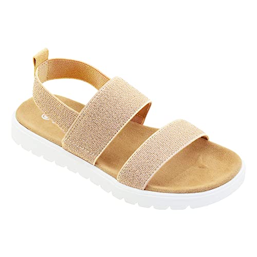Vonair Girls Gold Open Toe Sandals Size 2
