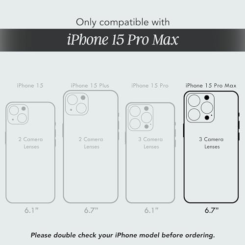 COCOMII - Rectangle Case Compatible with iPhone 15 Pro Max - Compatible with MagSafe - Opalescent Pearl Protective Phone Case, Rectangle Edges Iridescent Glitter Shockproof Scratch Resistant - Abalone