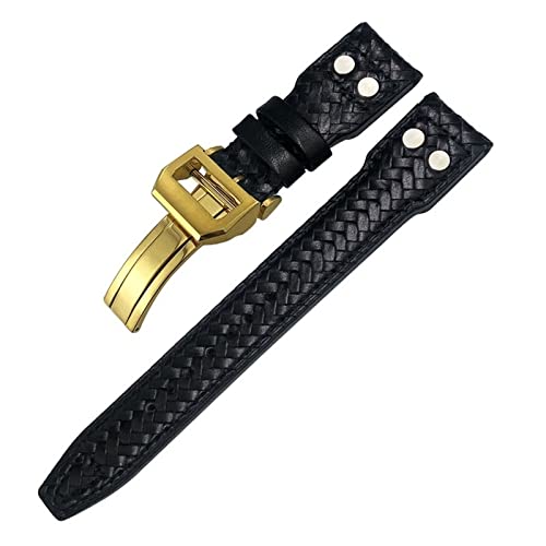 Bracelet de montre interchangeable tissé rivets 22mm pour montre pilote