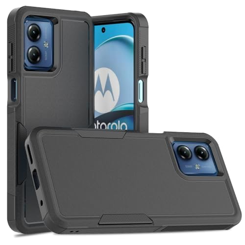 Zotita for Moto G14 Phone,TPU+PC 2-in-1 Anti Drop, wear-Resistant, All-Round Protection Phone case,for Moto G14 Phone use. (Black)