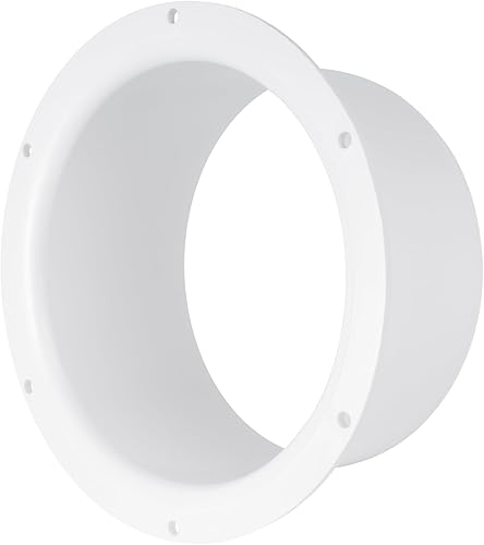 Miniatura 8 de Vent Systems Placa de conector de conducto de ventilación de aire de 5 "pulgadas Brida de conector de conducto de ventilación recta de plástico para