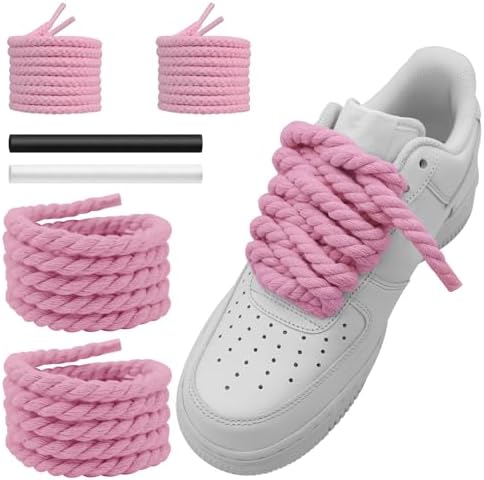 Thick Rope Shoe Laces Strings for Air Force 1, Round Cotton Chunky Shoelaces Replacement Laces for Sneakers