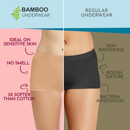 Image of HEELIUM Bamboo Underwear for Women | Ultra-Soft, Breathable & Odour-Free | 3X Softer Than Cotton | Moisture-Wicking | Ideal for Sensitive Skin & All-Day Comfort