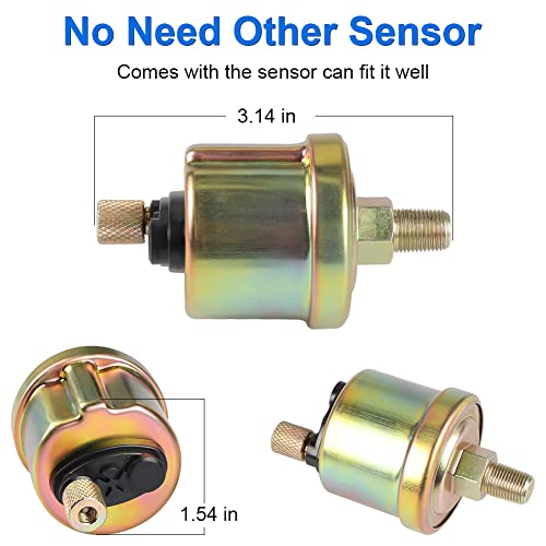 Waterwich 3 In 1 Car Meter Auto Gauge（Voltmeter + Water Temperature Gauge + Oil Pressure Gauge) 2" 52Mm Triple Gauge Kit For Car Truck Vehicle Motorcycle Tractor And Marine #TOP1