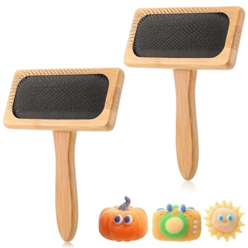 Wool Carders for Needle Felting, 2-Piece Set (Black)