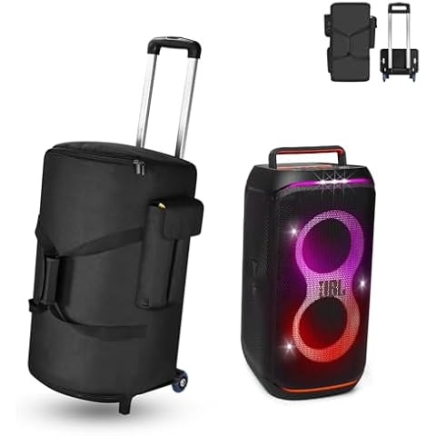 YipuVR Trolley Bag for JBL Partybox Club 120 Portable Bluetooth Party Speaker, Travel Protective Carrying Case Compatible with PartyBox 110/ Club 120, with Telescoping Trolley (Black) Cover
