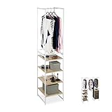 Praktisch: 4 Ablagen in Höhe von 17 cm, 42 cm, 66 cm und 92 cm - Kleiderstange Maße BxD: 40 x 2 cm