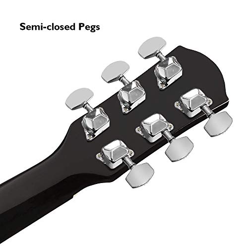 Guitar Tuning Pegs, Semi-closed, Silver Body and Ends, Square Heads, Guitar Tuning Machines, for Acoustic Guitar - Thumbnail 6
