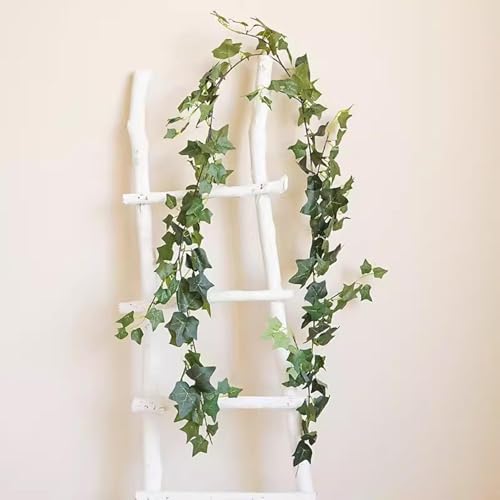 2 Stück 1,8 M Künstlicher Efeu, Efeukranz, Künstlicher Efeu, Dekorative Efeuranken, Künstlerischer Efeu, Dunkler Efeu