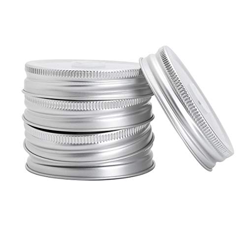 Guangdejin 30 Pcs Regular Mouth Mason Jar Lids With Straw Hole Compatible，Metal Mason Canning Lids Decorative Mason Jar Caps For Drinking&Food Storage. #TOP2